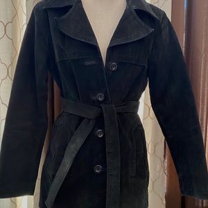 Urban Vibe Black Suede Jacket-100% Leather Size S